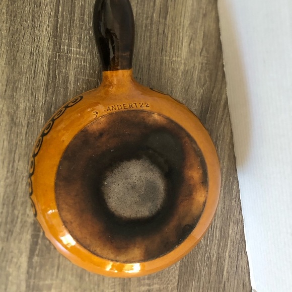 Vtg Landert Stoneware Fondue Pot - Picture 6 of 10